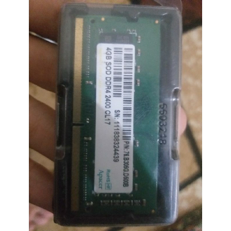 RAM LAPTOP DDR4, 4GB MERK APACER (KONDISI BEKAS)