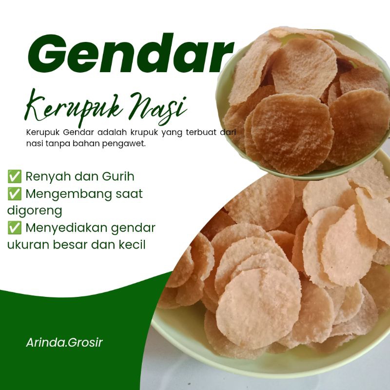 

[500 GRAM] Kerupuk Gendar/ Kerupuk Puli/ Kerupuk Nasi Kualitas Super