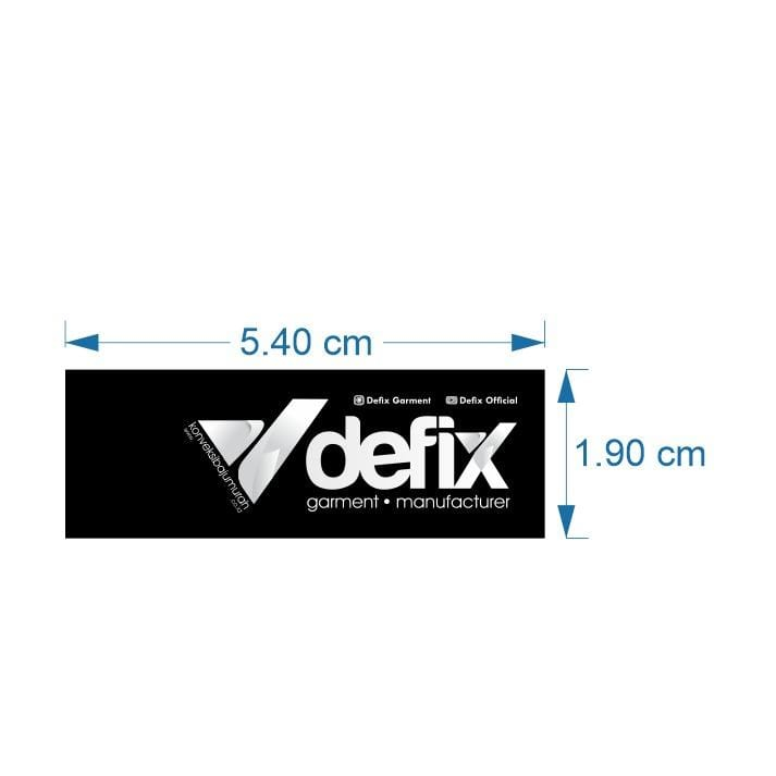 

label satin hitam DEFIX