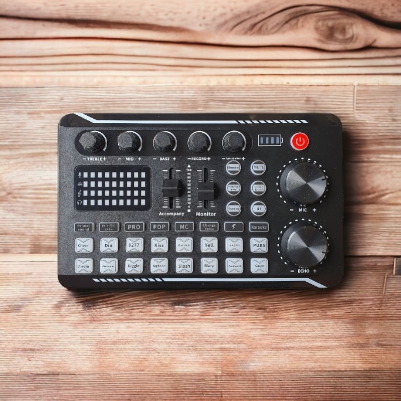 LIVE SOUND CARD SOUNDCARD MIXER KARAOKE MICROPHONE PORTABLE