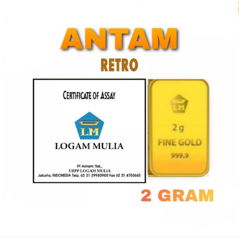 LM EMAS ANTAM RETRO 2 GRAM, ANTAM RETRO POTRAIT/BERDIRI