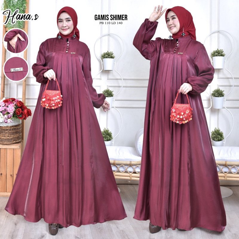 Gamis Shimmer Dress Silk Premium By HANA
