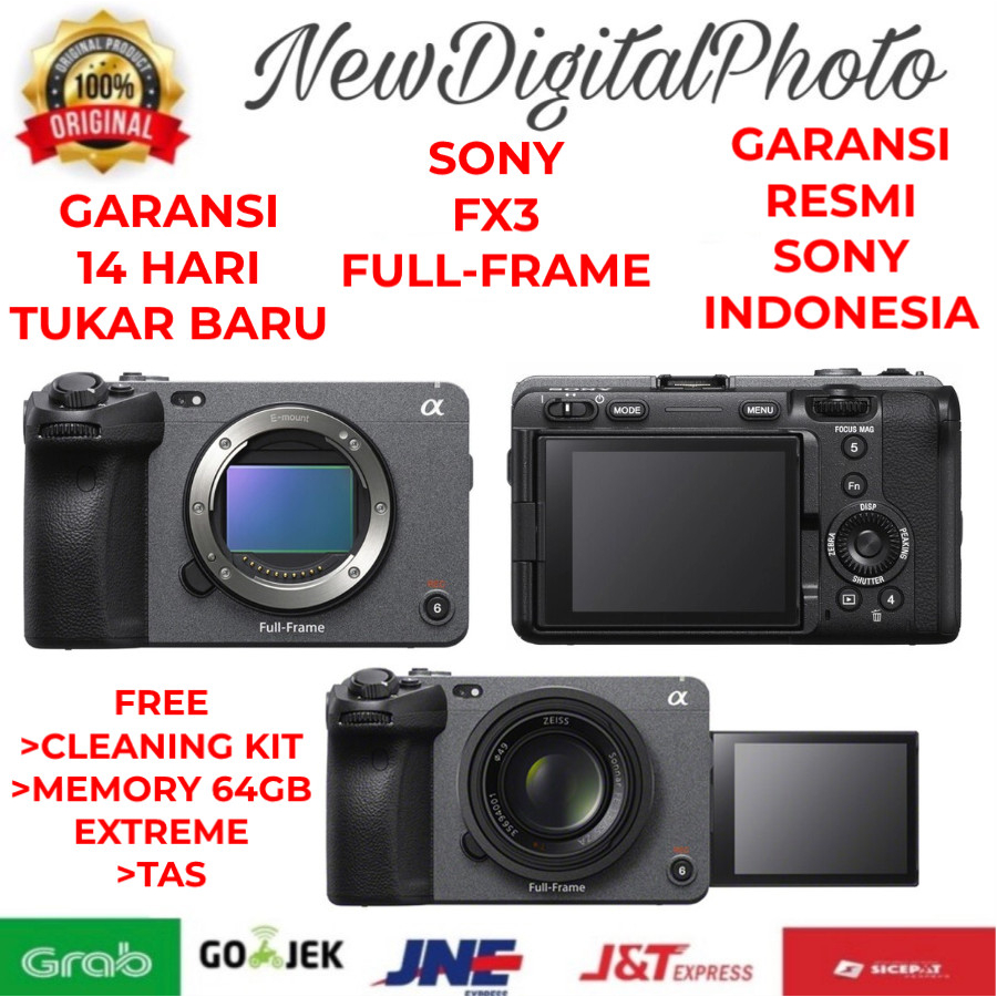 Sony FX3 Full Frame Cinema Line Camera Sony FX 3 Body GARANSI RESMI