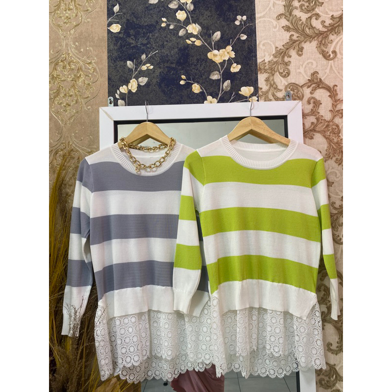 ATASAN RAJUT RENDA IMPORT