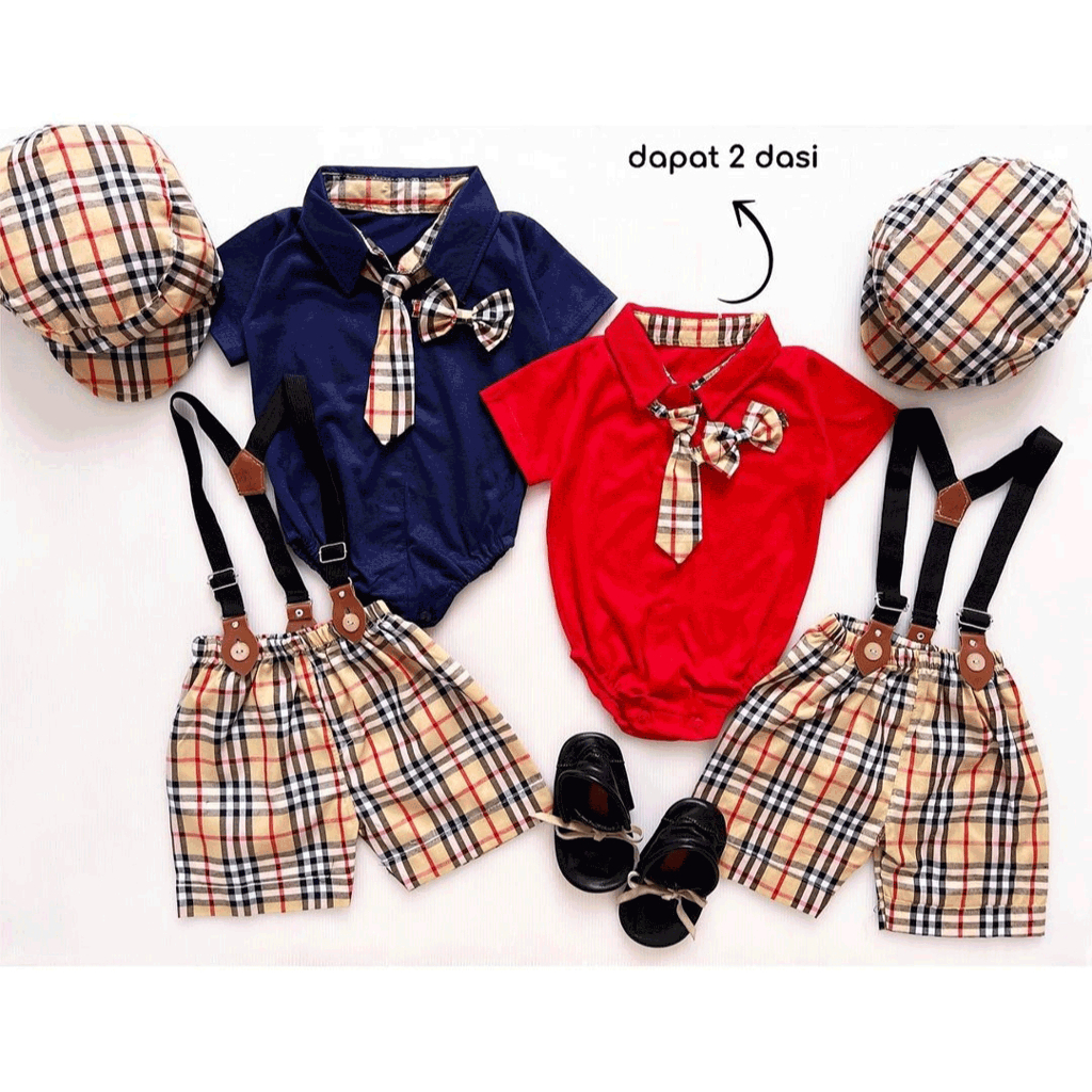 Baju Kemeja Bayi Laki Laki 0 6 12 Bulan 1  2 Tahun Newborn Import Terbaru