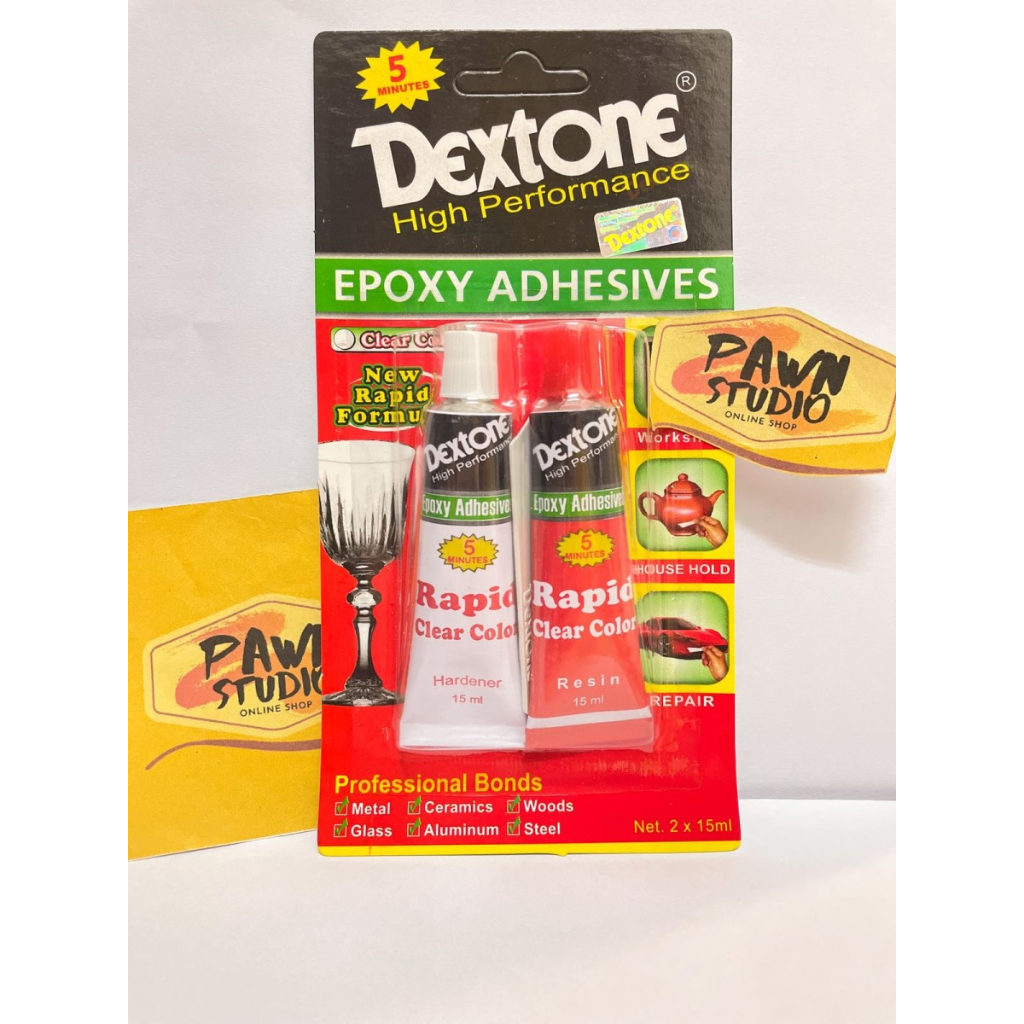 LEM DEXTONE RAPID 5 menit ORIGINAL / LEM BESI BENING CLEAR 30 ML