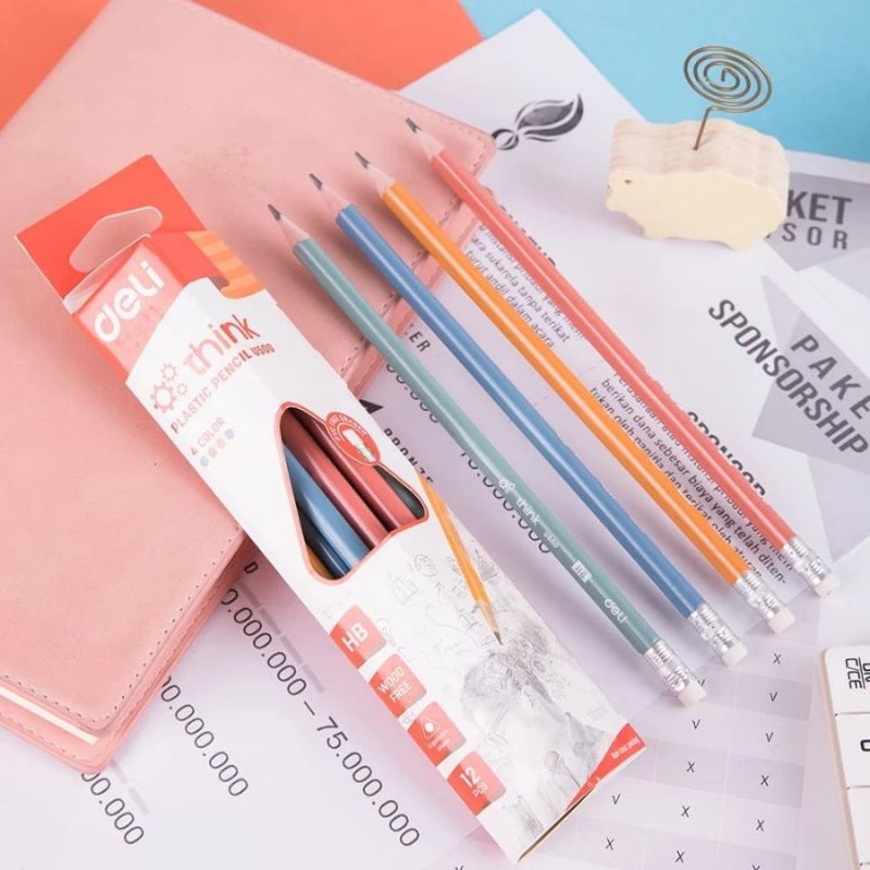 

Deli Pensil Plastik HB ecer satuan