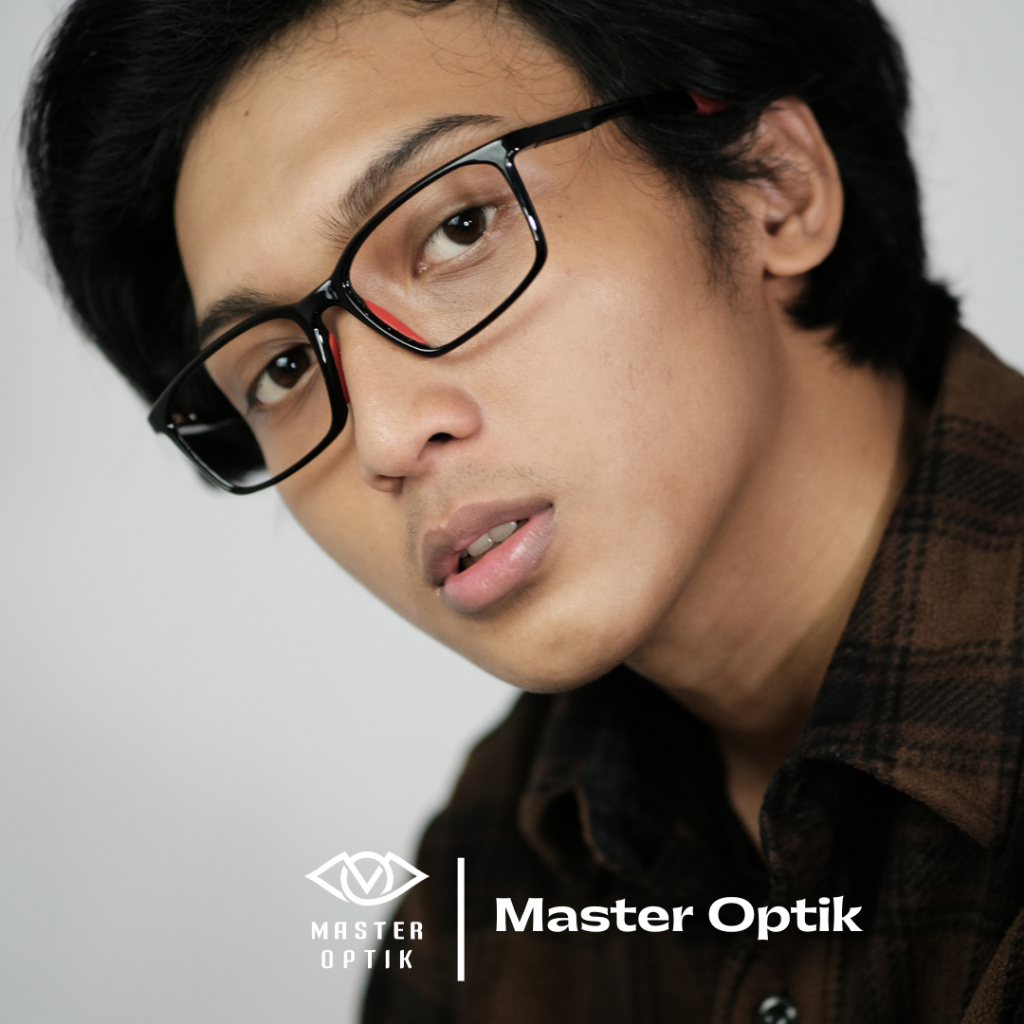Kacamata pria 7898 blueray photochromic - Hitam merah - kacamata sporty -  kacamata fashion