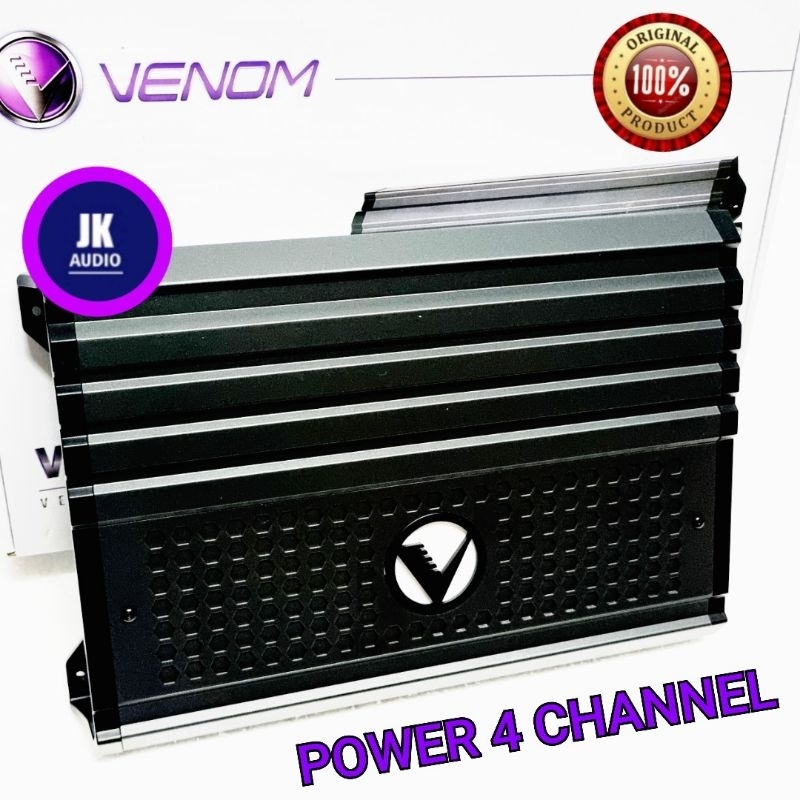 Power Venom Veto 460 Power Amplifier Audio Mobil 4 Channel Garansi Resmi Venom