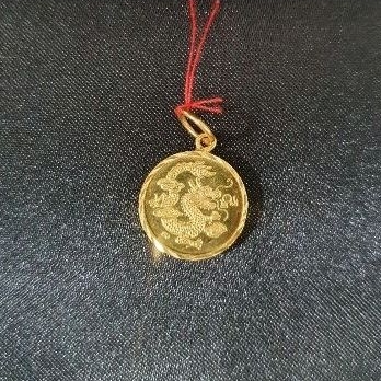 liontin emas shio naga asli 916 berat 1.32gr