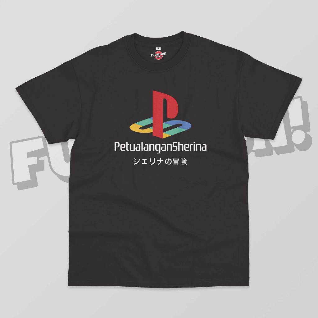 Kaos Tshirt Kartun Petualangan Sherina Playstation Parody Combed 30s | PS Sherina