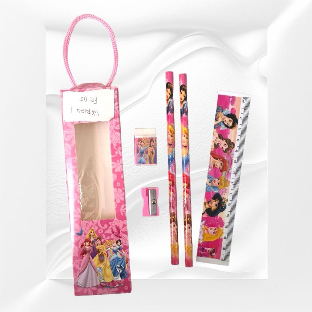 

[BOS](AT 05)KOTAK PENSIL SETT / STUDY SET STATIONERY SET ALAT TULIS SEKOLAH ANAK SET