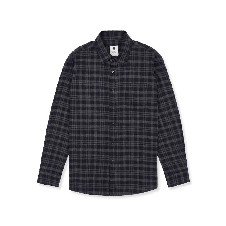 Hommes Apparel FS180 Aster Black Flannel Shirt