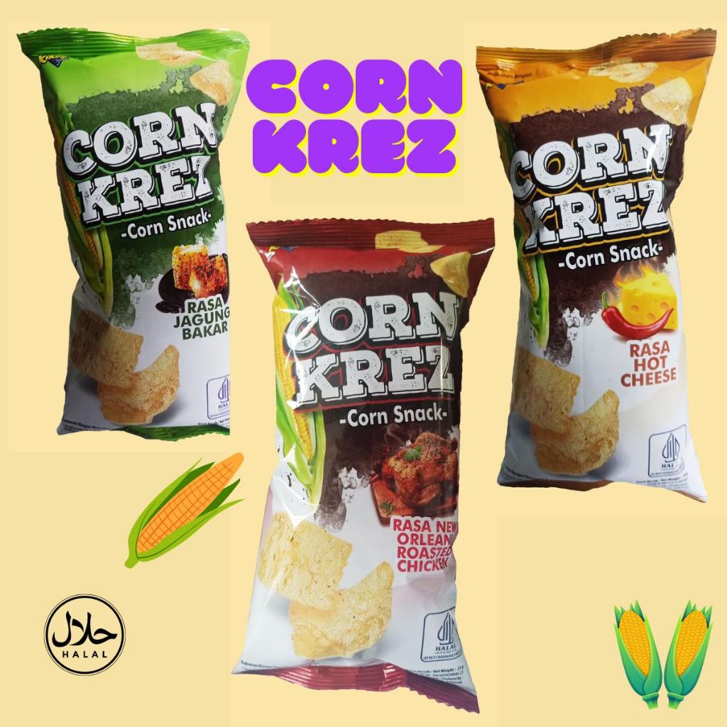 

CORN KREZ 15 PCS SNACK GURIH ANEKA RASA Rendah lemak Rendah gula Bebas gula Snack Cemilan Potato chips Keripik kentang Food Snacks Paket Usaha Jajanan SD Jagung Bakar Hot Cheeze Chicken