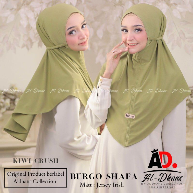 Hijab Bergo Tali Shafa Jilbab Instant Non Pad Jersey By Al-Dhans