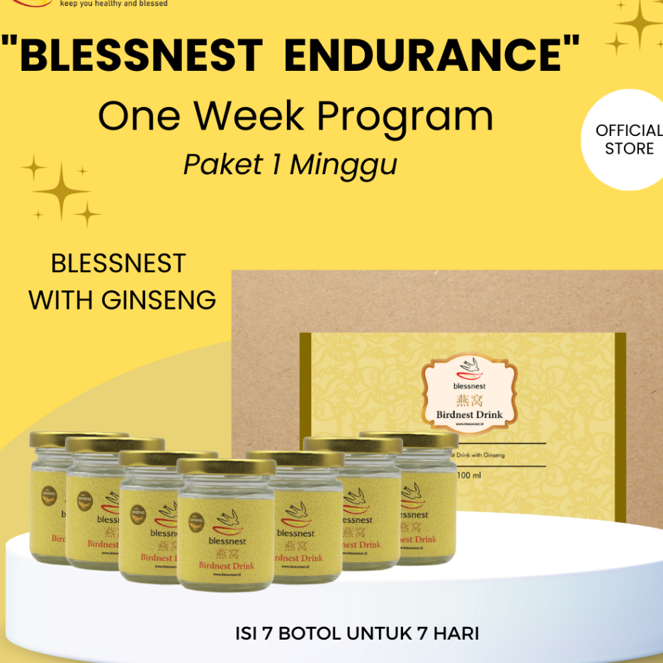 

Blessnest drink Ginseng paket 1 Minggu 7 btl