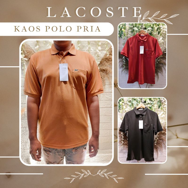 kaos polo pria lacoste kaos polo lengan pendek
