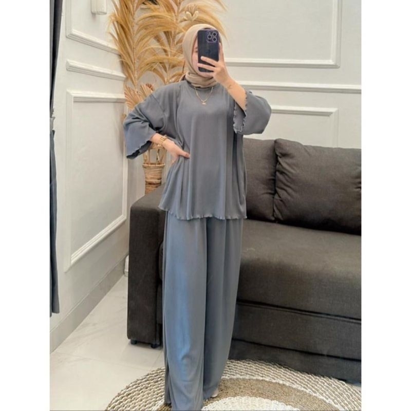 S03 - Set Lorensa Knit Setelan Muslim