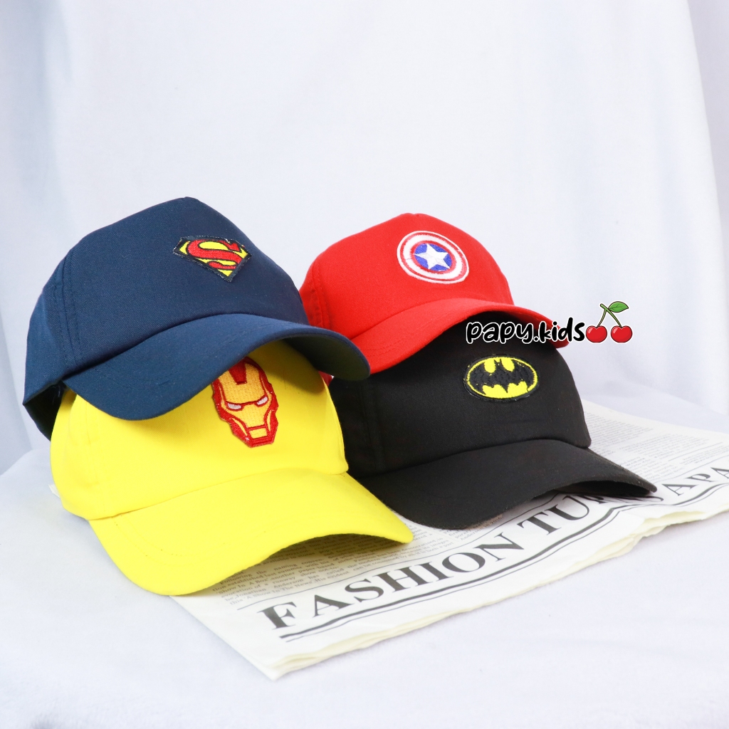 Topi baseball anak bordil marvel Superhero LB50 / Topi patch superhero