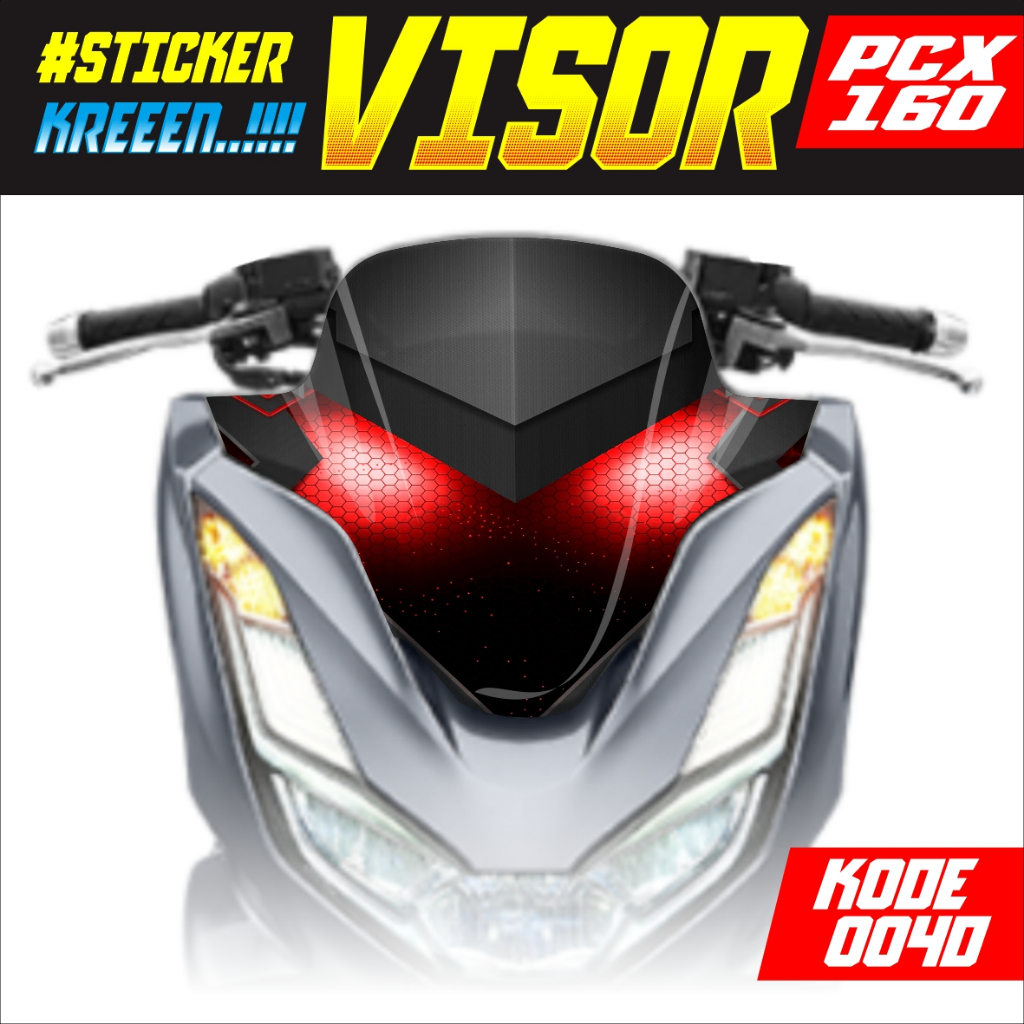 Stiker Windshield Visor Variasi Motor Honda Pcx 160 Visor Pcx 160