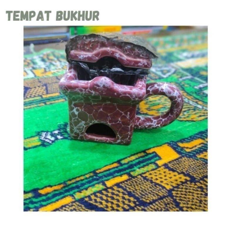 Mabkharah/Tempat Bukhur/Tempat Dupa/Wadah Dupa Keramik Kecil