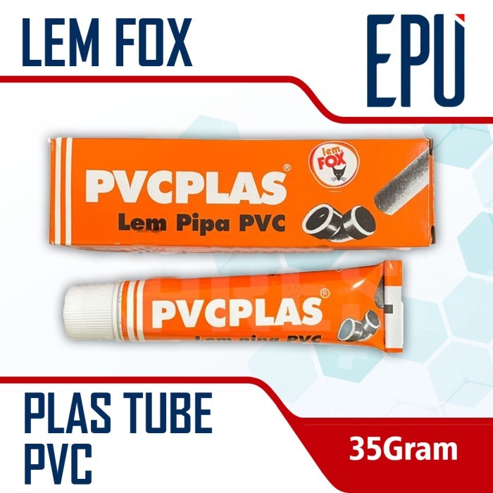 

Pvcplas Tube 35 Gram Lem Pvc Lem Pipa Fitting PVC Lem Fox Pvcplas
