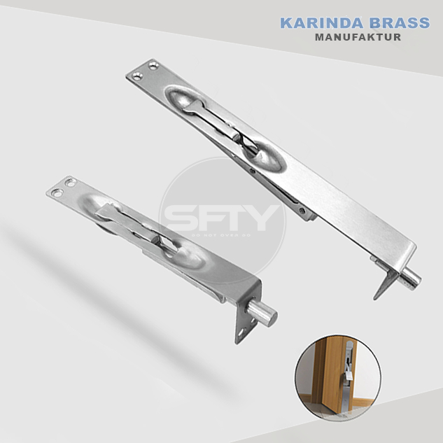 Kunci Slot Grendel Tanam Barrel Bolt Jendela Pintu Alumunium Panjang Custom