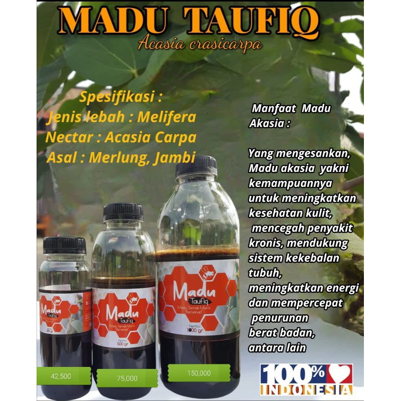 

Madu Taufiq | Madu Acasia Carpa | Madu akasia jambi | Madu asli