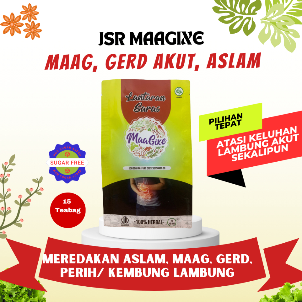 

JSR MAAGIXE | Herbal MAAGH & GERD Lantaran Saras | Teh Maag | Teh Gerd | Herbal Aslam | Herbal Gerd