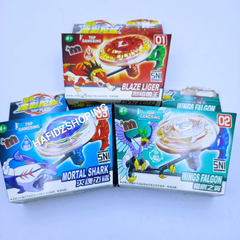 Gangsing Korea Mainan Gasing Tarung Dua Tali Tarikan Double Speed Blade