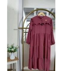 Atasan Tunik Panjang Ceruti Bunga Tunik Midi full puring