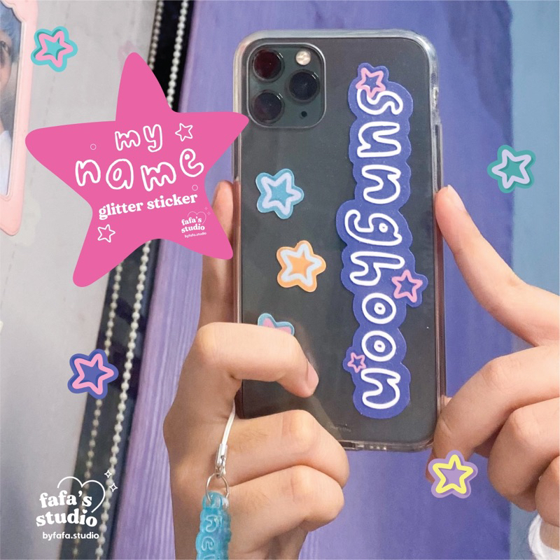 

[PROMO] my name series : big glitter sticker (baca deskripsi)