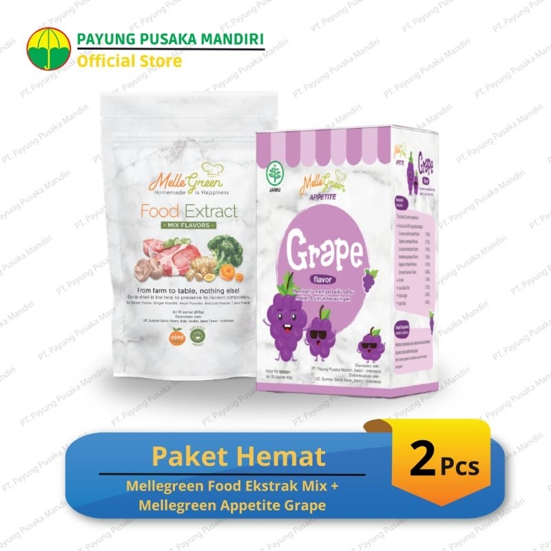 

Paket Hemat APPETITE GRAPE & MELLEGREEN POUCH