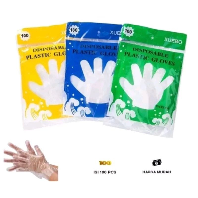 Sarung tangan plastik sekali pakai