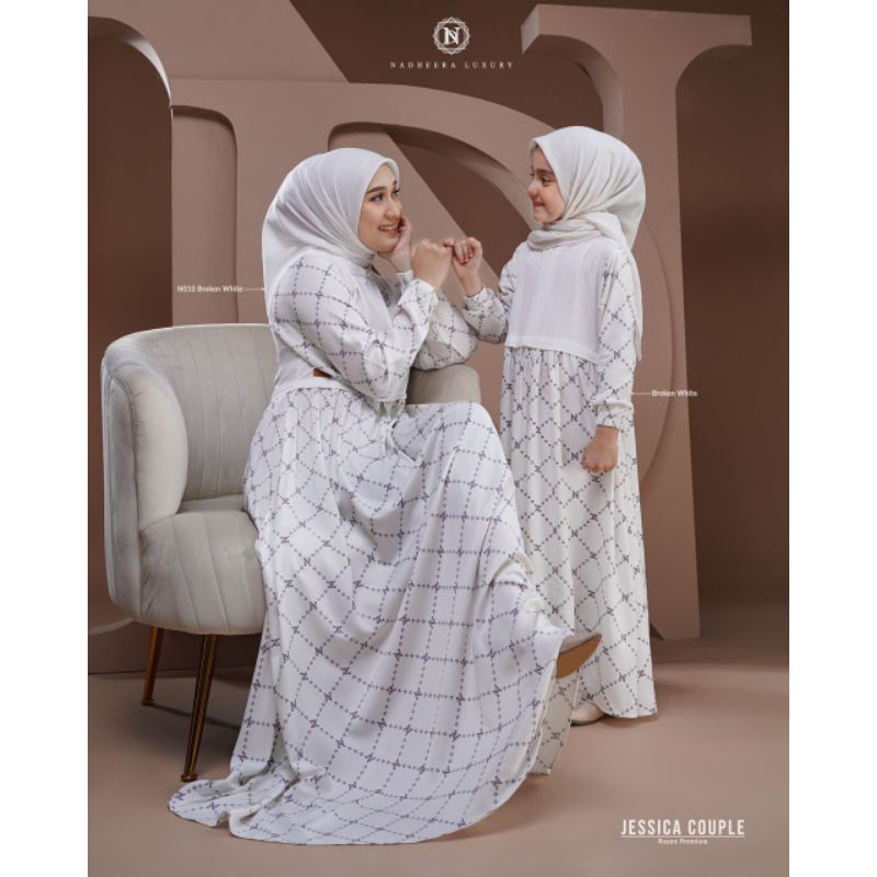 JESSICA DREES BY NADHEERA LUXURY ✅ GAMIS RAYON✅ GAMIS COUPLE ANAK IBU.