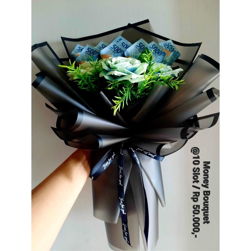 Money Bouquet/ Buket Uang Asli/ Buket Uang Premium/ Buket Angpao/ Buket Uang Pecahan 50 Ribu/ Buket 