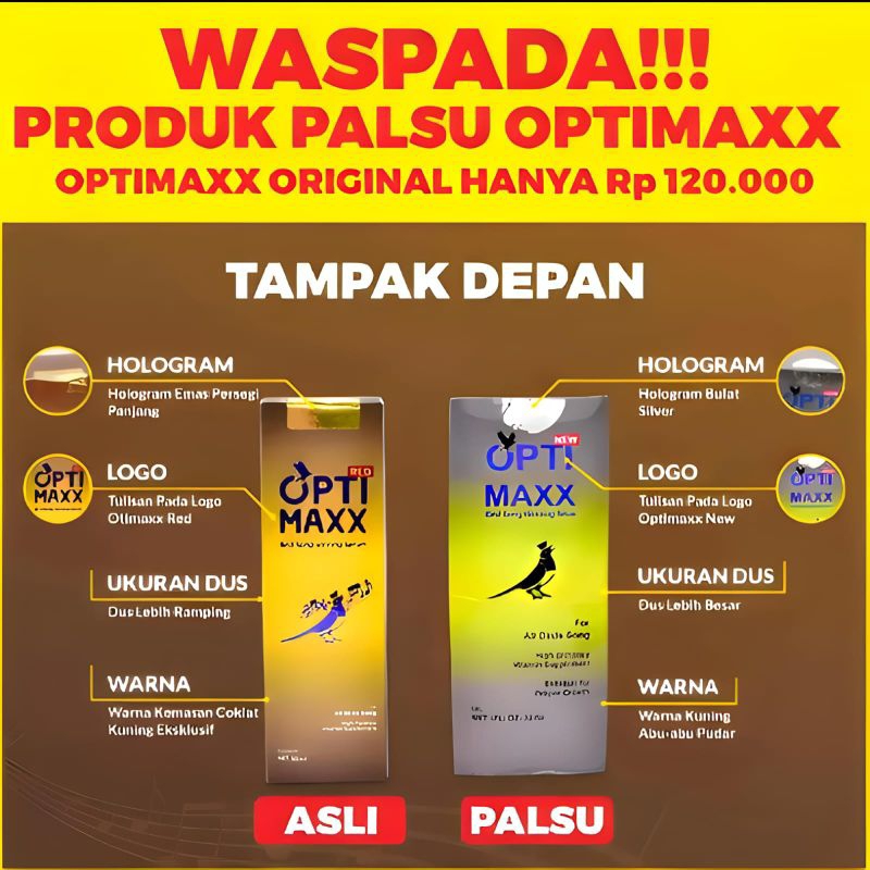 Optimaxx vitamin burung original asli