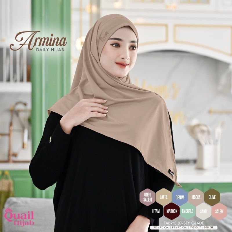 Hijab Armina by Quail Hijab | Hijab Tali | Hijab Jersey