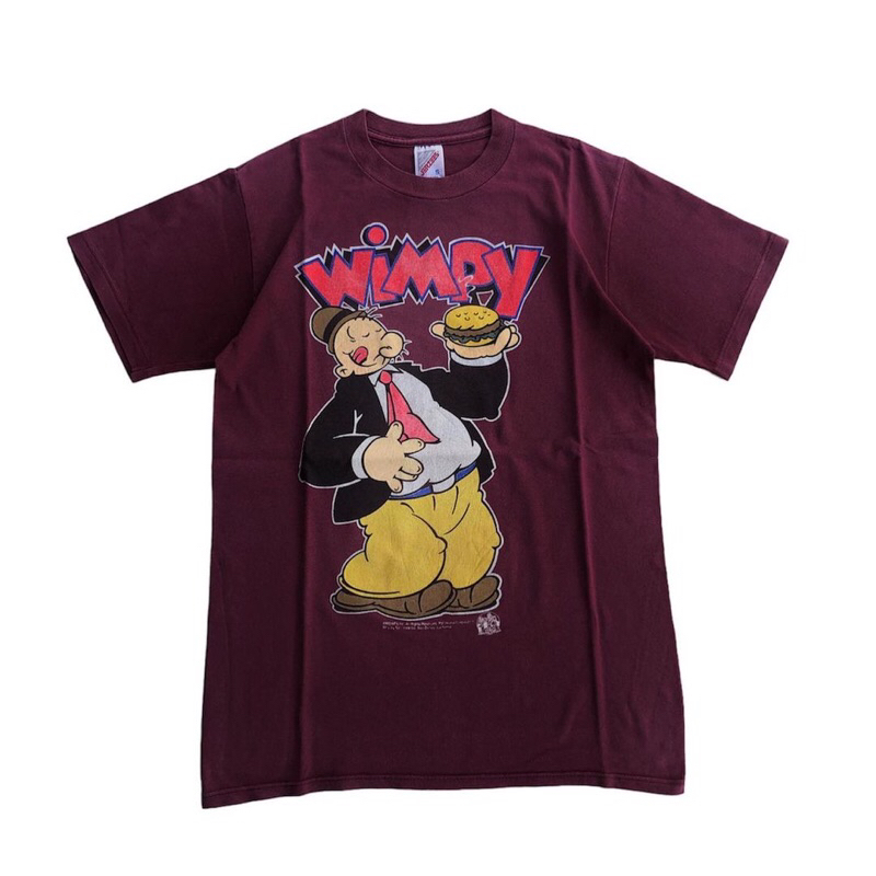 tshirt vintage popaye bu wimpy 1993