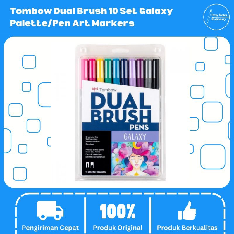 

Tombow Dual Brush 10 Set Galaxy Palette/Pen Art Markers - Spidol Warna - Spidol Dual Brush