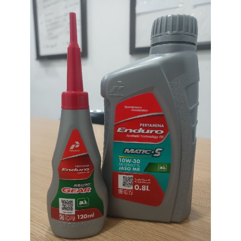 OLI MOTOR  MATIC S ENDURO PAKET DENGAN OLI GARDAN GEAR ENDURO MATIC UNTUK MOTOR MATIC ALL MERK