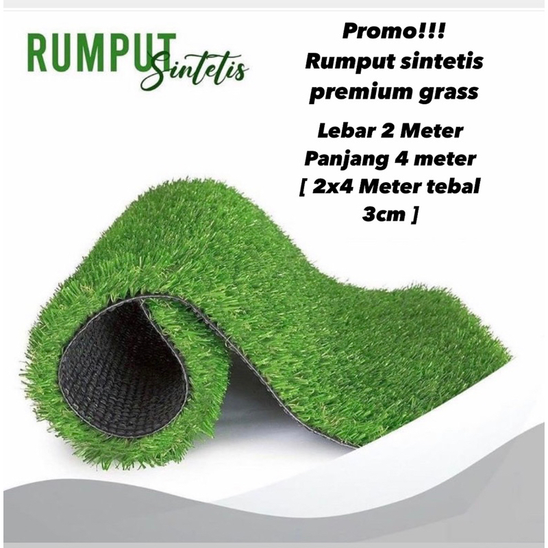 Rumput sintetis premium 3cm 2 x 4meter /rumput sintetis murah /rumput sintetis swiss /rumput sinteti