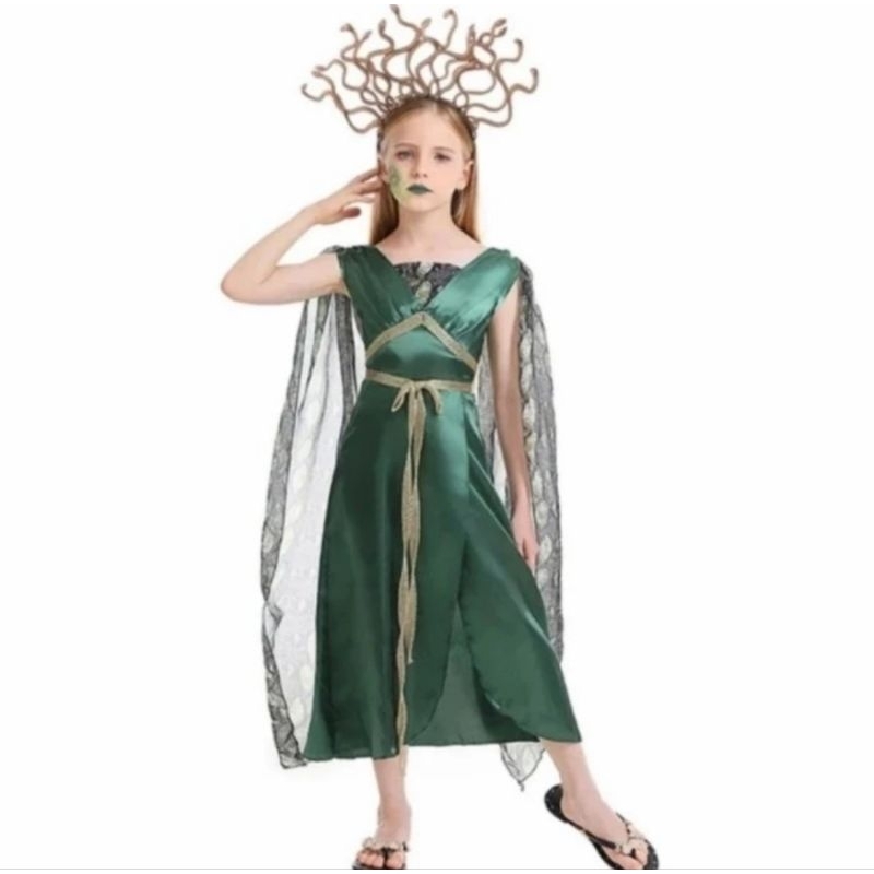 G82332 | medusa costume girl | kostum yunani putri medusa anak halloween