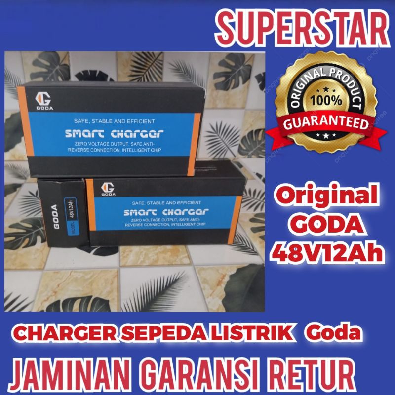 Charger Cas Sepeda Listrik 48V12Ah Original Goda