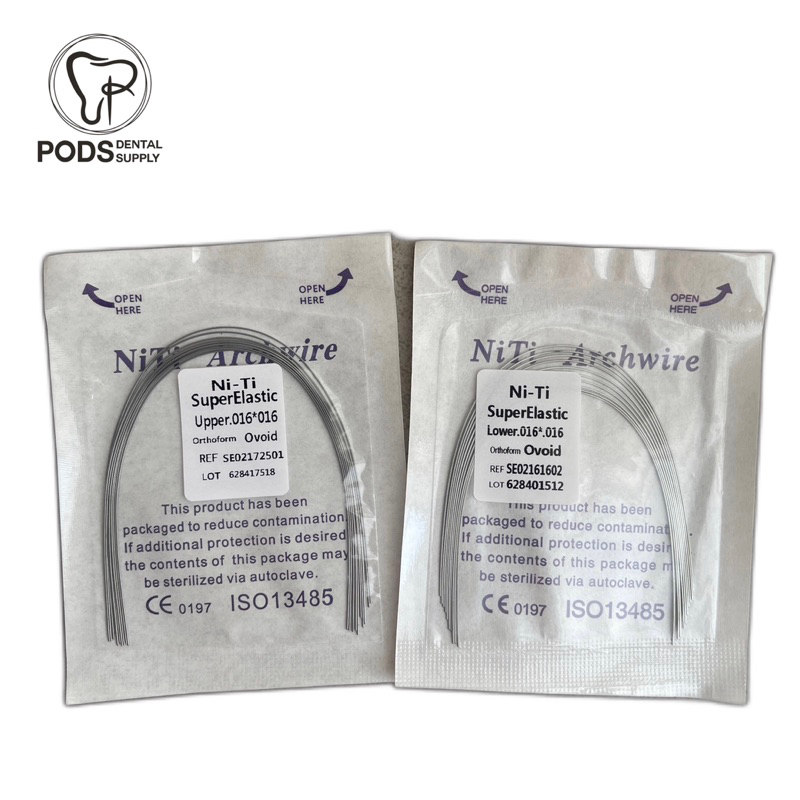 Kawat Wire Ovoid RECTA NiTi 16x16 16x22 17x25 Upper Lower 10pc/pack