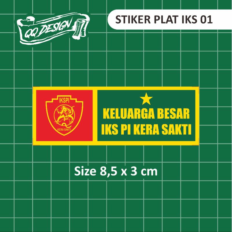 STIKER PLAT IKS PI KERA SAKTI_WAJIB KIRIM FOTO KTA