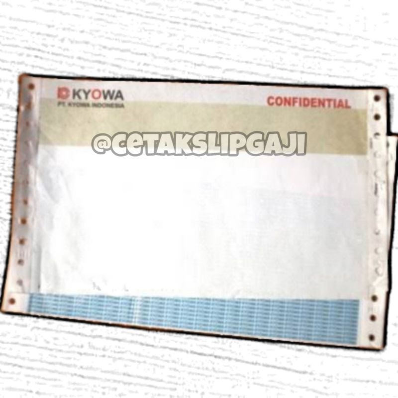 

[PRE ORDER] Kertas cetak slip gaji perusahaan berwarna isi 1.000 lembar Continuous form Payroll papper slip minimal order 10 box