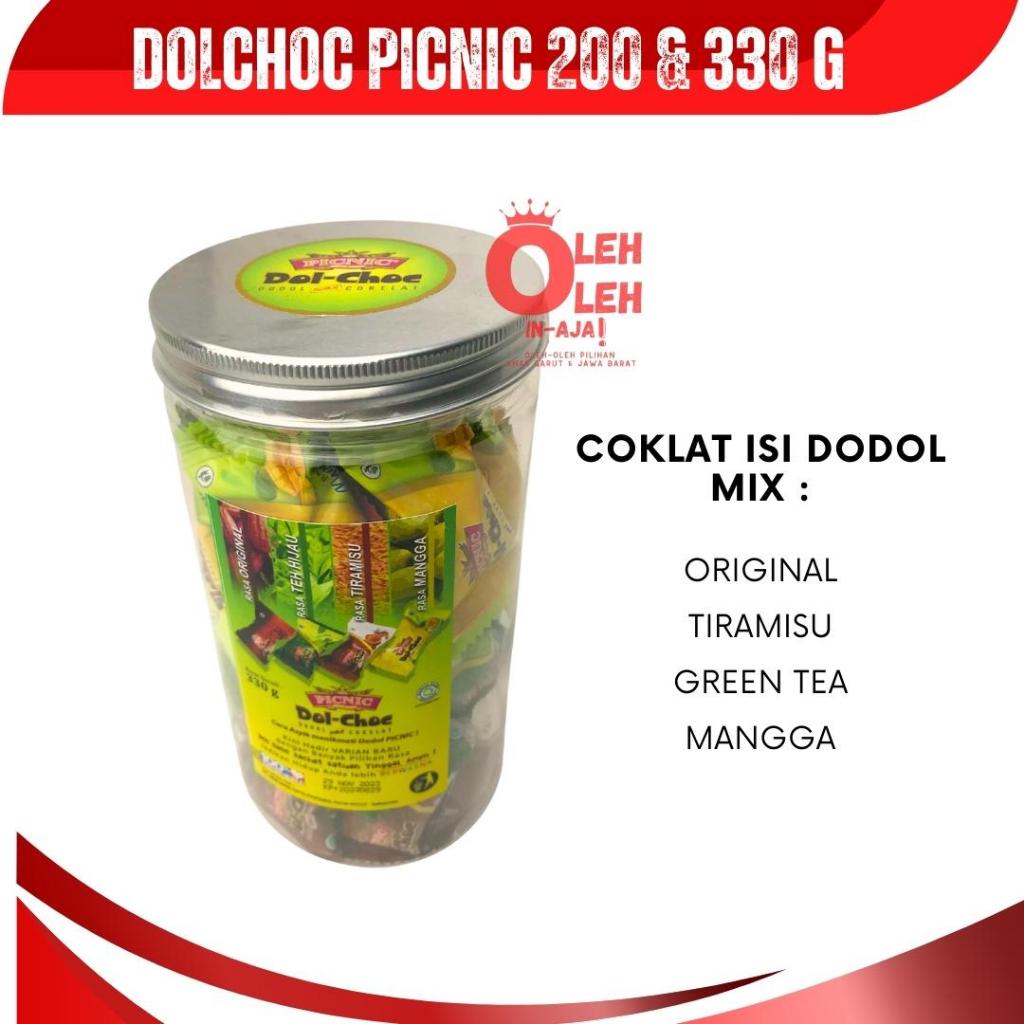 

Dodol Garut Asli Original 100% Premium Dol-Choc Mix Toples Coklat / Cokelat Isi Dodol Picnic