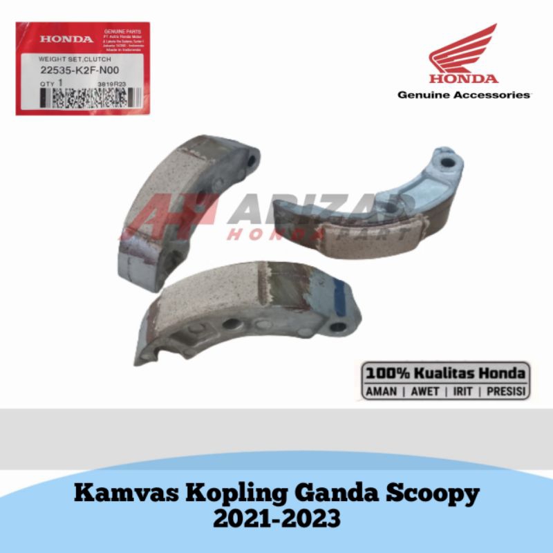 22535-K2F-N00 Kampas Kopling Ganda Scoopy 2021 2022 2023 Original Honda