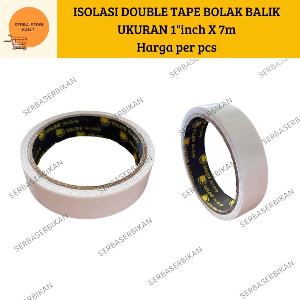 

DOUBLE TAPE ISOLASI BOLAK BALIK UKURAN 1" inch x 7m